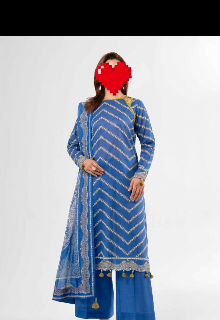 Original Nishat Linen Printed Lawn 3 Piece | HR BRANDS SALE MELA