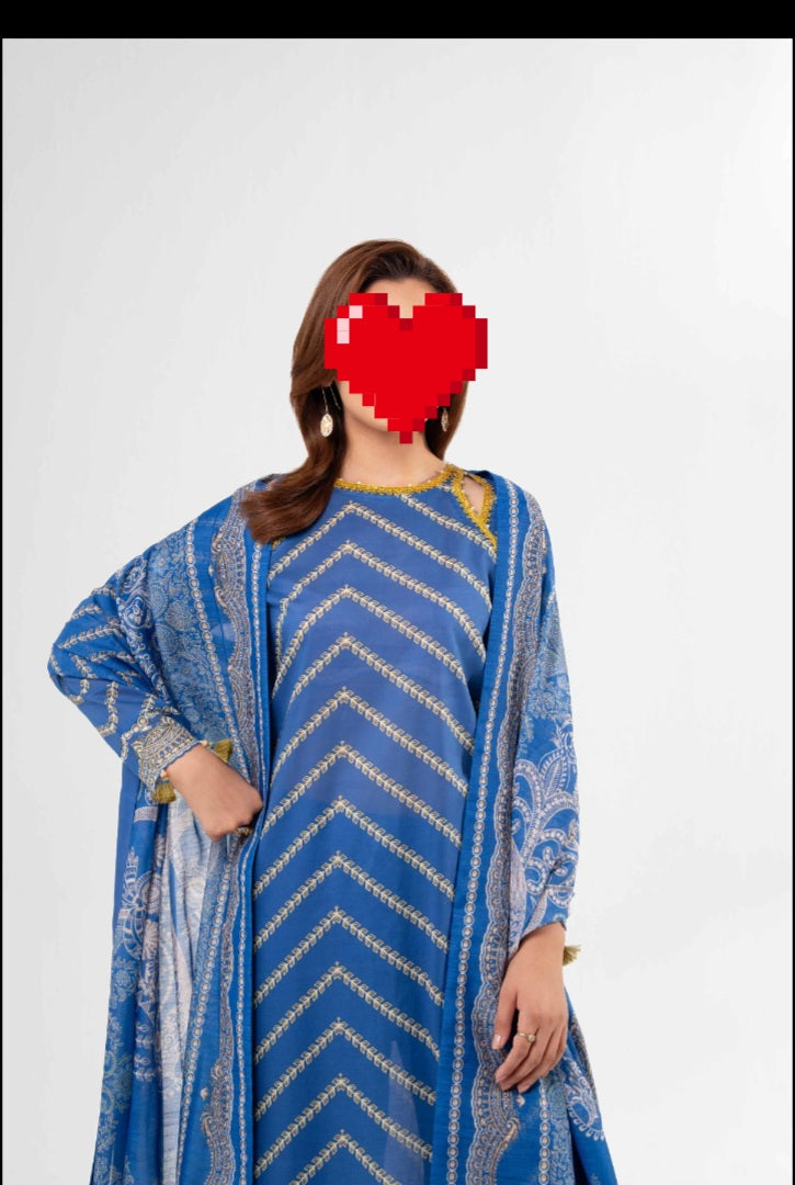 Original Nishat Linen Printed Lawn 3 Piece | HR BRANDS SALE MELA