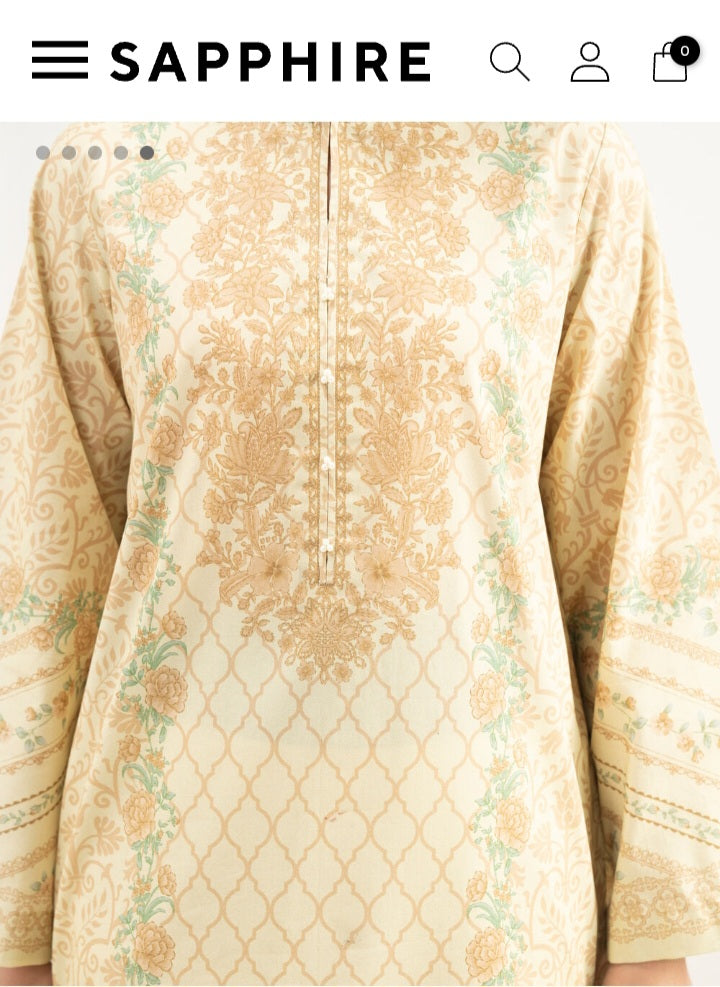 SAPPHIRE(outlet Stock) printed Lawn 3piece