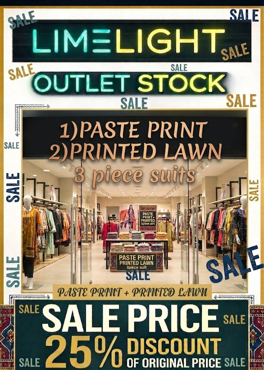 Limelight Outlet Stock Lawn 3piece| Origional suits